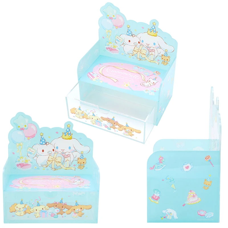 

Sanrioed Original Cinnamoroll Desktop Drawer Style Storage Box Storage Rack Cartoon Anime Cute Acrylic Transparent Storage Rack