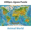 75*50cm Wooden Jigsaw Puzzle 1000PCS Animal World Adult Stress Relief Children Educational Entertainment Toys Christmas Gift 1
