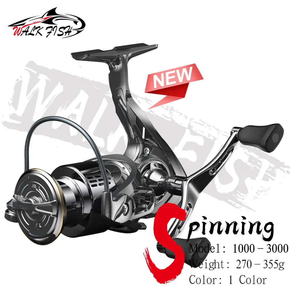 Fishing Spinning Reel 1500-3500 Shllow Spool Ratio:6.2:1 Ultralight Metal  Handle Saltwater Fishing Reel for Bass