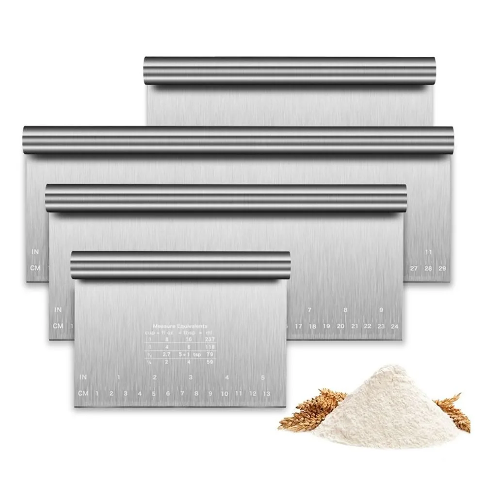 StainlessSteelBenchScraperPastaDoughBenchChopperPolishedBread