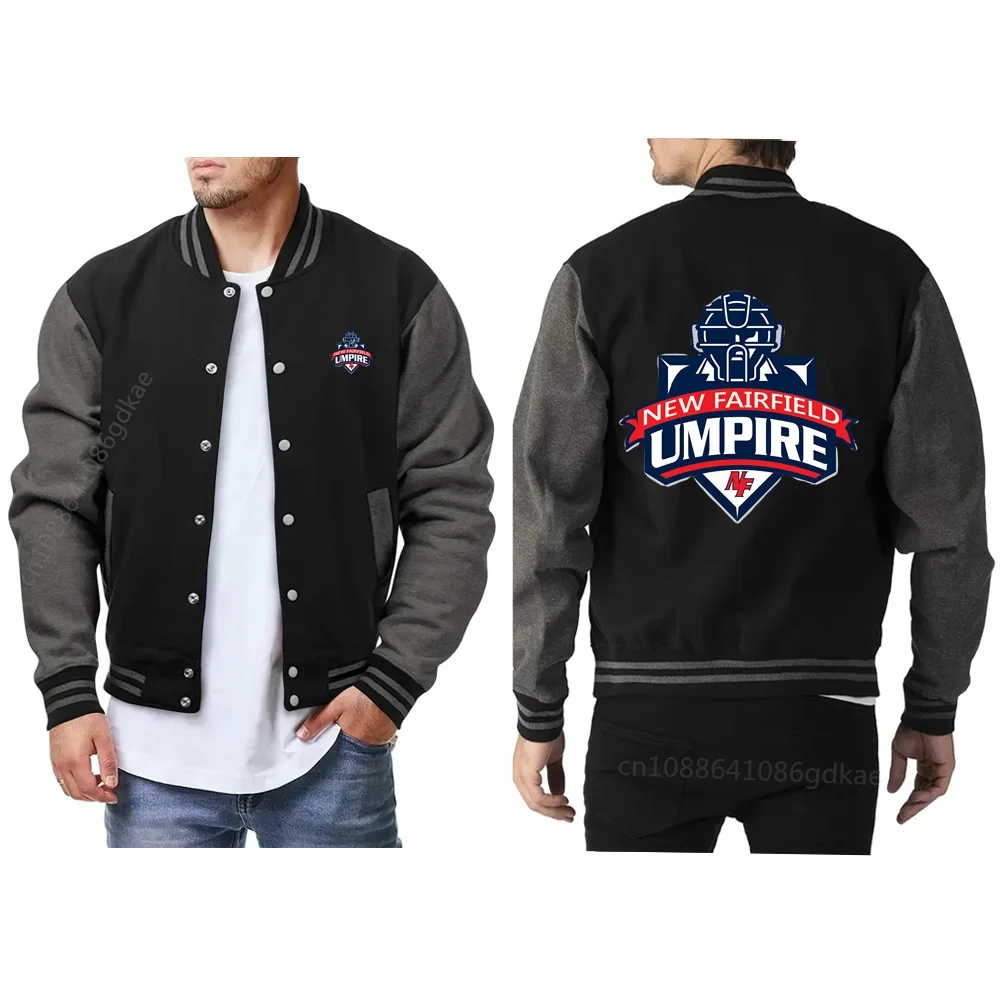 New Autumn and Winter Men's Baseball Uniform Plus Velvet Cardigan Jacket Button Zipper Baseball Uniform Casual Men's Jacket