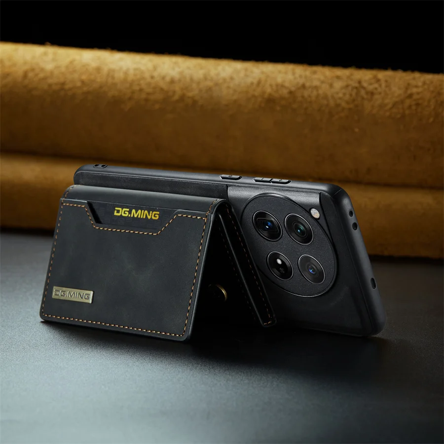 2-in-1 Magnetic Detachable Leather Wallet Case with Kickstand and Credit Card Holder