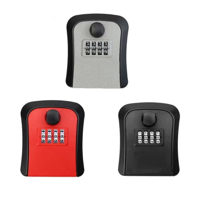 

Wall Mounted Safe Weatherproof Lock Box 4-Digit Combination Lockboxs
