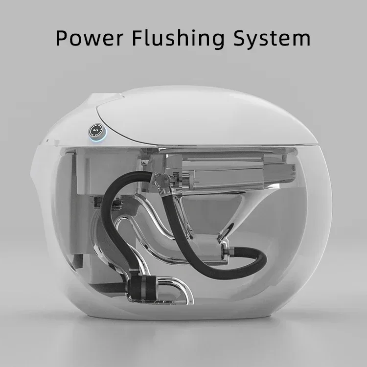 Modern round egg shape electric closestool heated seat automatic intelligent toilet bowl egg shape bathroom smart toilet 5