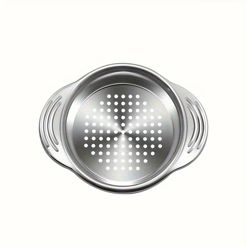 Leeseph 1pc Stainless Steel Food Can Strainer, Tuna Strainer, Sieve Tuna Lid Press Canning Colander, Oil Drainer, Kitchen Tools