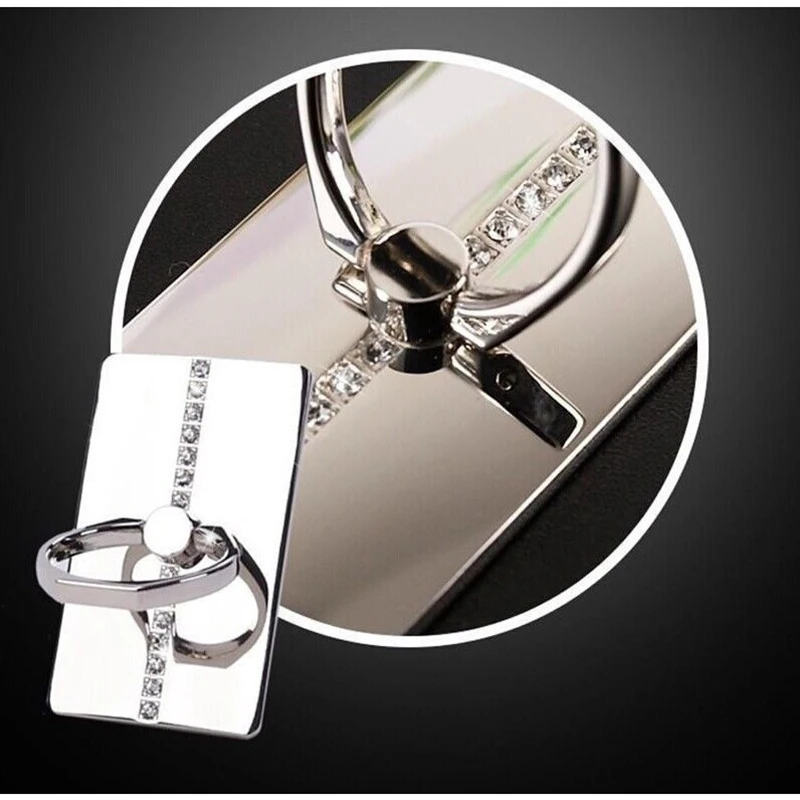 360° Rotating Universal Phone Ring Holder - Metal Stand with Anti-Slip Finger Grip