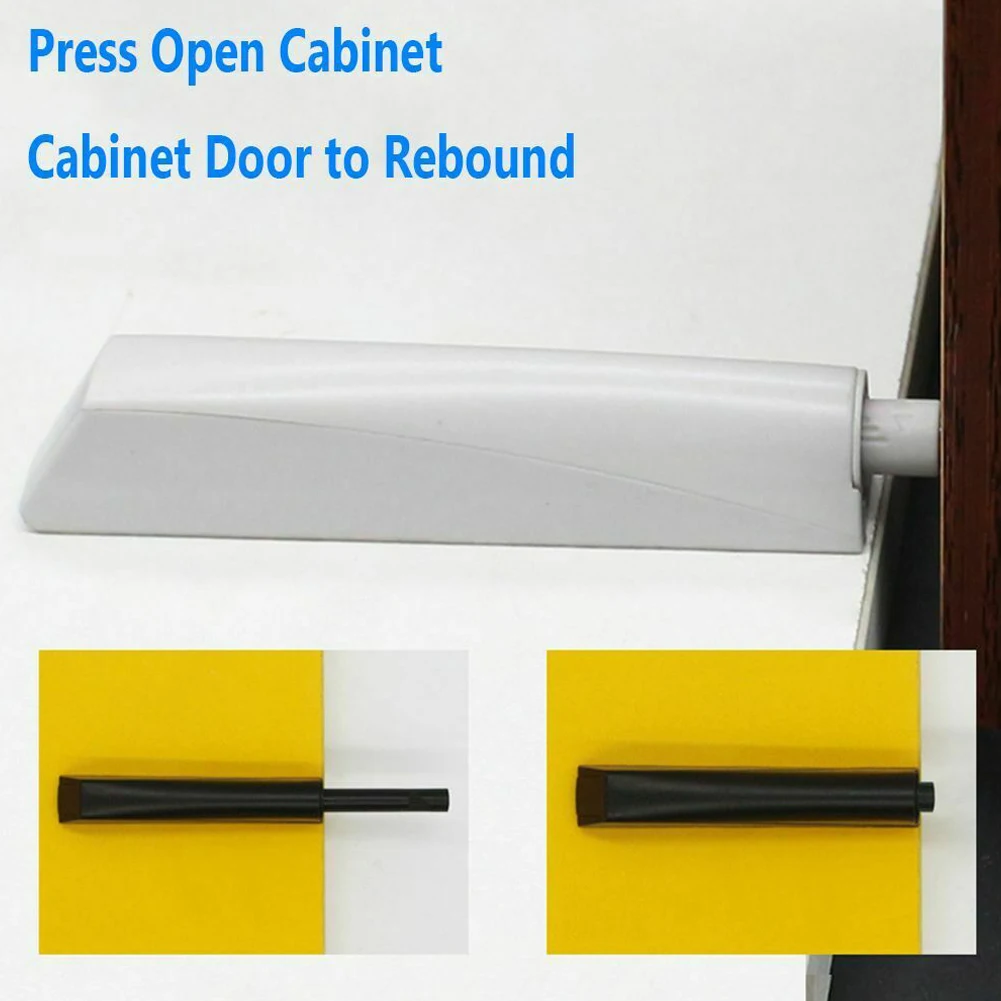 

Push To Open Door Catch Wardrobe ABS Black/Grey/White Bouncer Cabinet Magnetic Catch Handle-free Touch Release Catch Durable