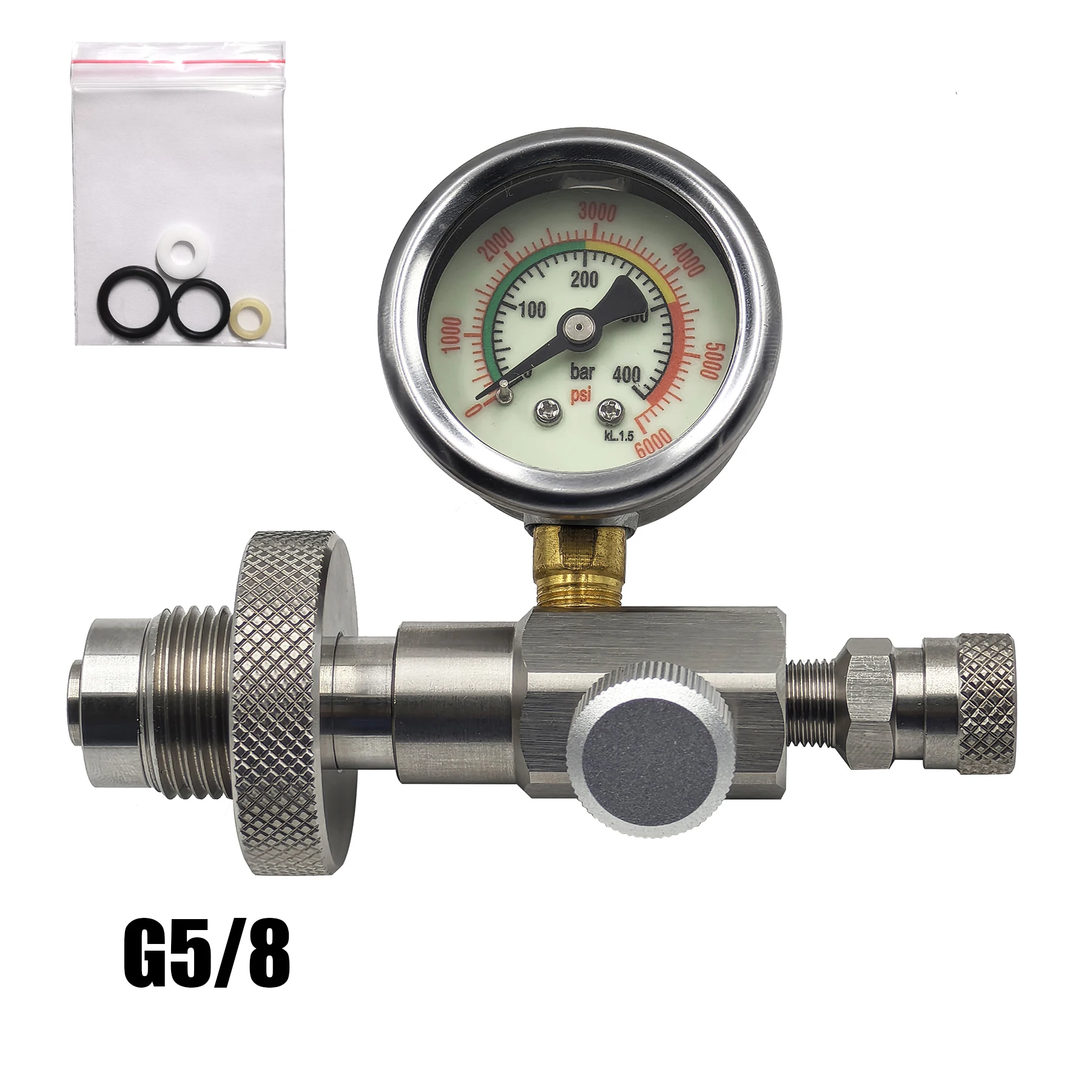 Station de remplissage HPA DIN G5/8, adaptateur de Station de recharge, chargeur de plongée sous-marine en acier inoxydable CO2