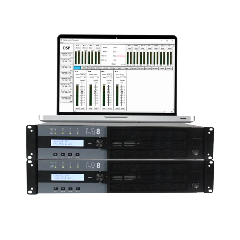 

LA8 аудио усилитель 4000 Вт 4-канальный dsp аудио усилитель мощности звуковая система