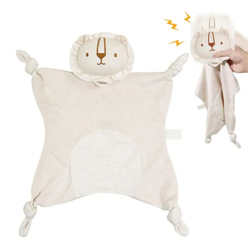 

Lovey Blanket Animal Shaped Cotton Lovey Blanket Toddler Sleep Aid Soother For Crib Bedroom Living Room Children's Room Car