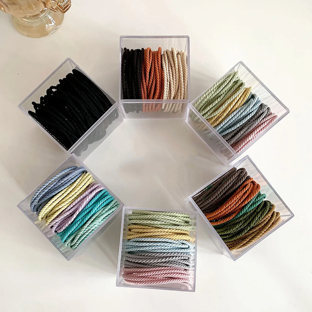 

50PCS Girls' Hair Accessories New Headband Women's Rubber Band Hairband Simple High Elastic & Durable Hair Rope With Pony Tail
