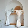 Rustic Style Half Curtains Small Curtains Coffee Short Curtains Balcony Window Partition Curtains Half Door Curtains 2