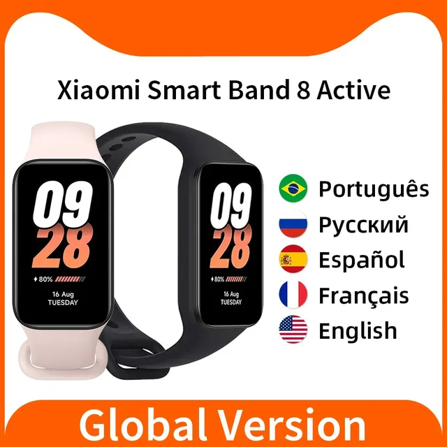 New Xiaomi Mi Band 8 Active Global Version 1.47 Smartband 50+ Fitness  Modes Heart Rate