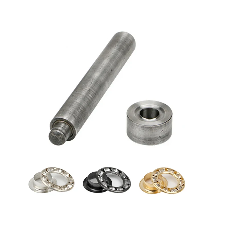 Rhinestone Grommets Eyelets Installation Tool Dies Hand Knock Tool for Leathercraft Shoes Bag Canvas Dress Eyelet