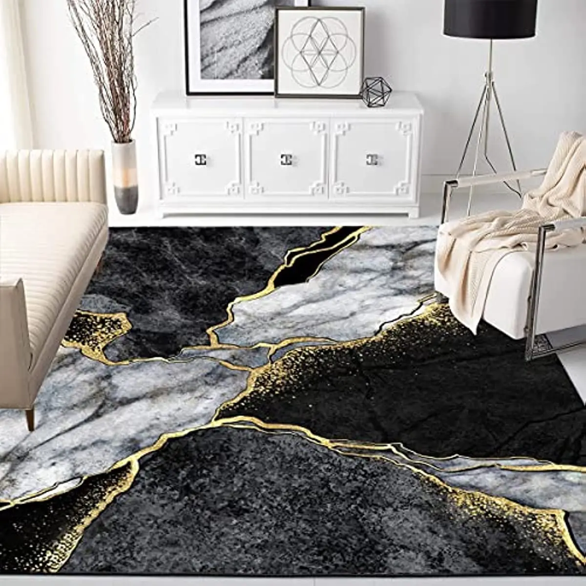 Abstract Marble Carpet for Living Room Luxury Home Decorations Sofa Table Large Area Rugs Bedroom Bedside Floor Mat Tapis Salon 2