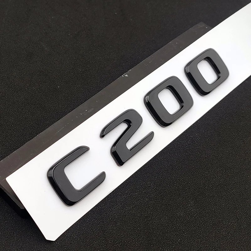 3d ABS Logo C 200 220 300 C200 C220 C300 C320 Emblem Letters Sticker Car Trunk Badge For Accessories