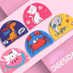 Swimming Cap for Children Elastic Fabric Cute Cartoon Pool Swimming Cap Lovely Kids Protect Ears Swim Hat for Boys Girls