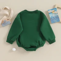 7 Colors Autumn Winter Newborn Baby Boys Girls Warm Rompers Clothing Solid Loose Thicken Long Sleeve Sweatshirts Jumpsuits 3