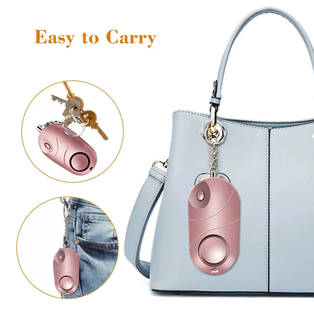 Personal Alarm Safe Sound Emergency Self-Defense Security Alarm Women's Wolf Guard Keychain LED Flashlight For Women Girls Kid