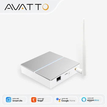 AVATTO Tuya Zigbee Smart Wired Gateway Hub With Signal Antenna， Smart Home Bridge Wireless For App Works With Alexa Google Home 1