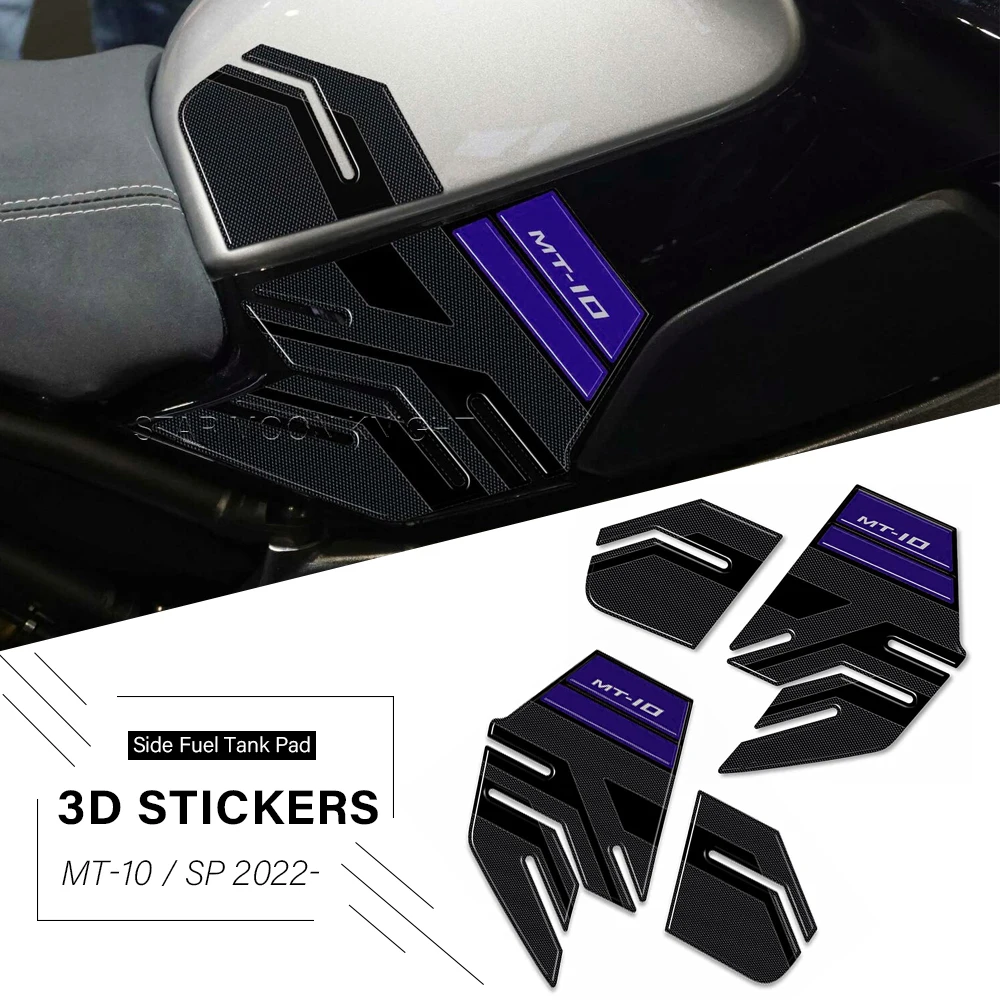 Tank Pad 3D Stickers For Yamaha MT-10 MT10 SP 2022 - Side Fuel Tankpad Epoxy Resin Lateral Protector Non-slip Decal Accessories тезаурус вкусов 2 lateral cooking