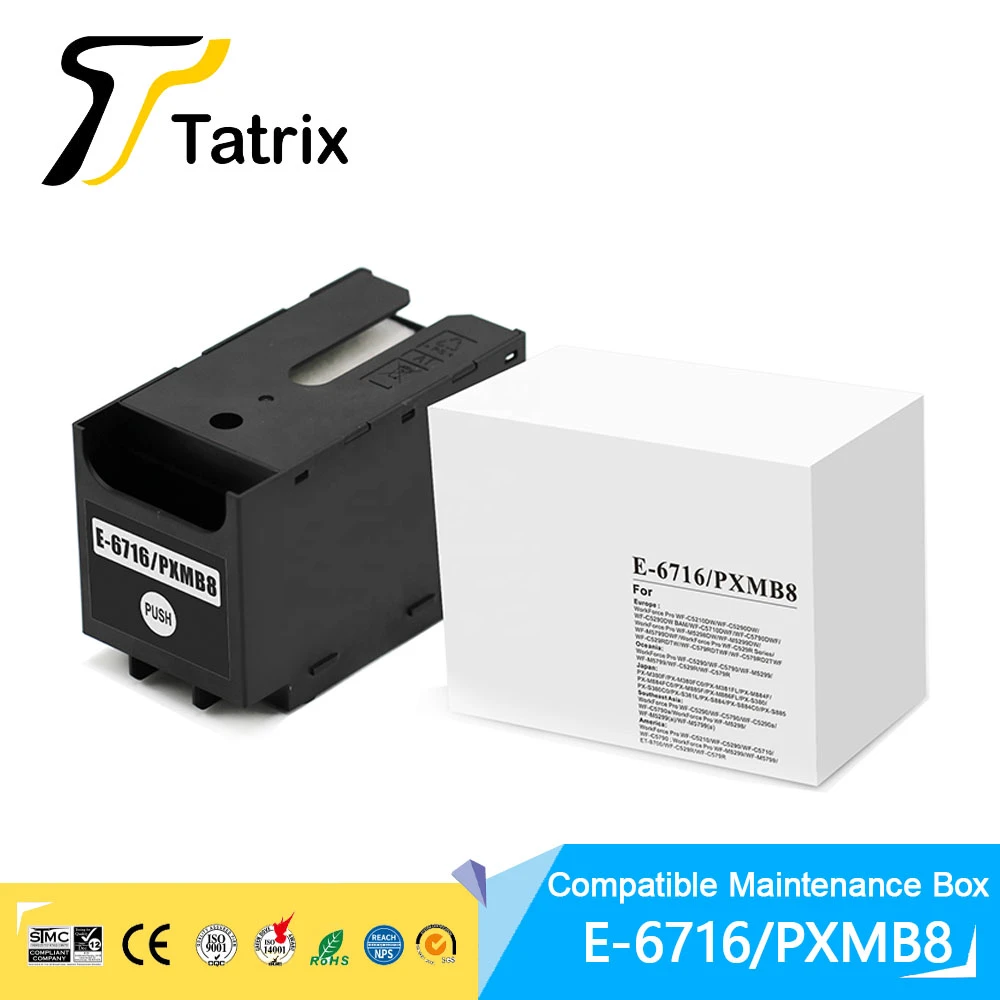 Tatrix T6716 C13t671600 Compatible Ink Maintenance Box For Epson Workforce  Pro Wf-c5290dw Wf-c5790 Waste Ink Tank - Ink Cartridges - AliExpress