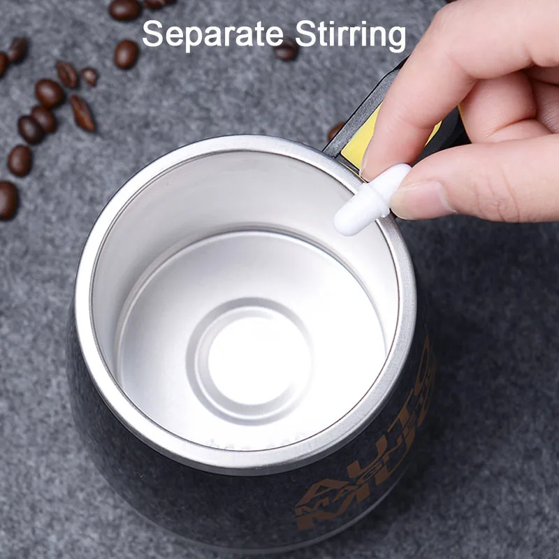 New Automatic Self Stirring Magnetic Mug 304 Stainless Steel Coffee Milk Mixing Cup Creative Blender Smart Mixer Thermal Cups 5