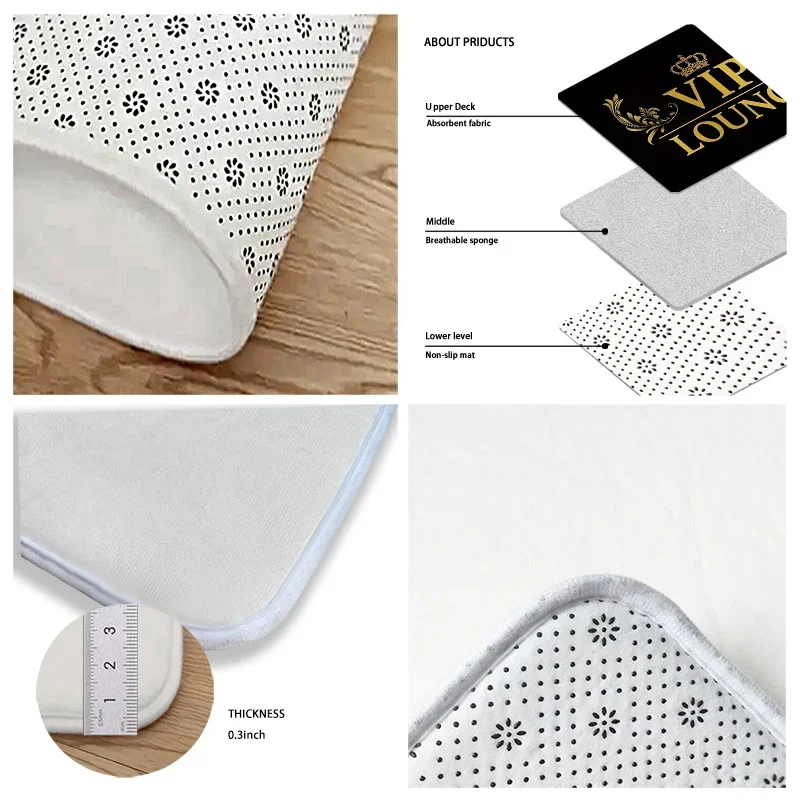 1피스 입구 매트, VIP 로고 인쇄, 미끄럼 방지 매트, 실내 및 실외 입구 매트에 적합