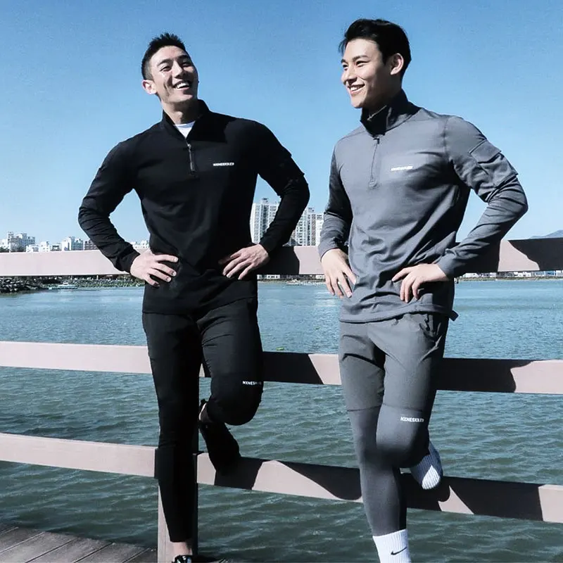 Autumn Fitness Sports Men's Moisture-wicking Quick-drying T-shirt Top Tactical Running Cycling Long-sleeved Training Clothes
