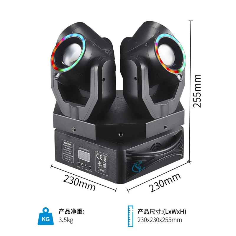 150W Led Four-Head Beam Moving Head Light DMX Controller Rotating Stage Party La
