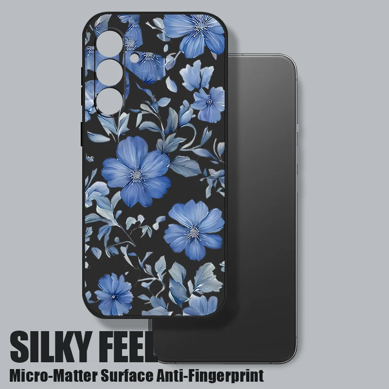 Floral Pattern Soft Phone Case - Elegant Flower Design Protective Cover