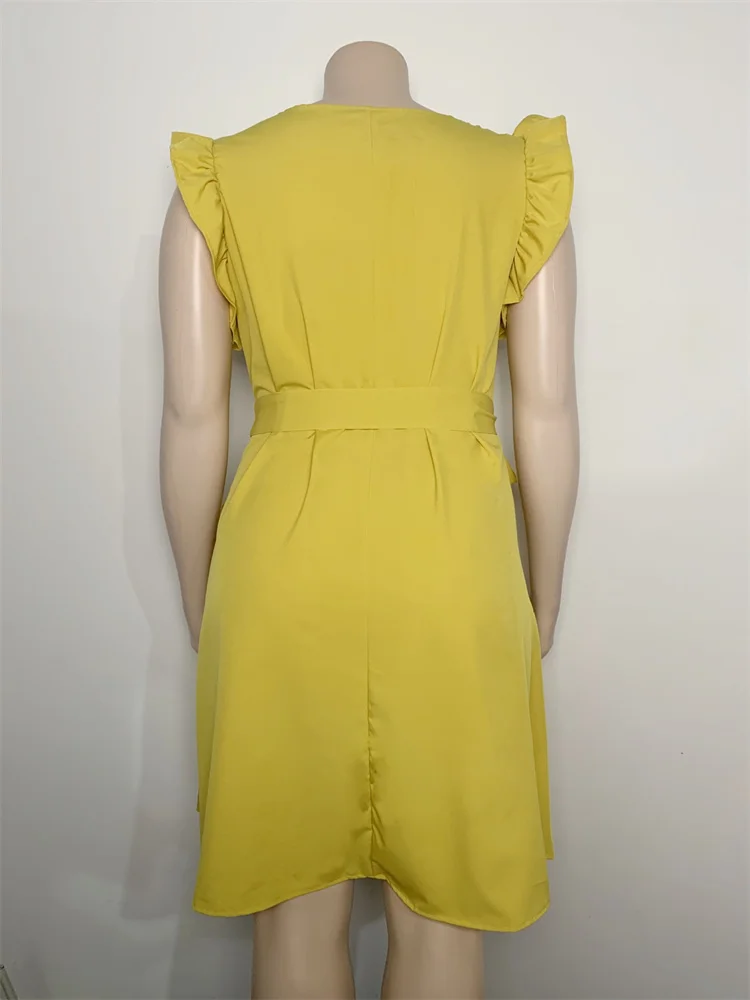 Wmstar Plus Size Dresses for Women Solid O Neck Elegant  Bandage Fashion Maxi Dress New Summer Clothes Wholesale Dropshipping