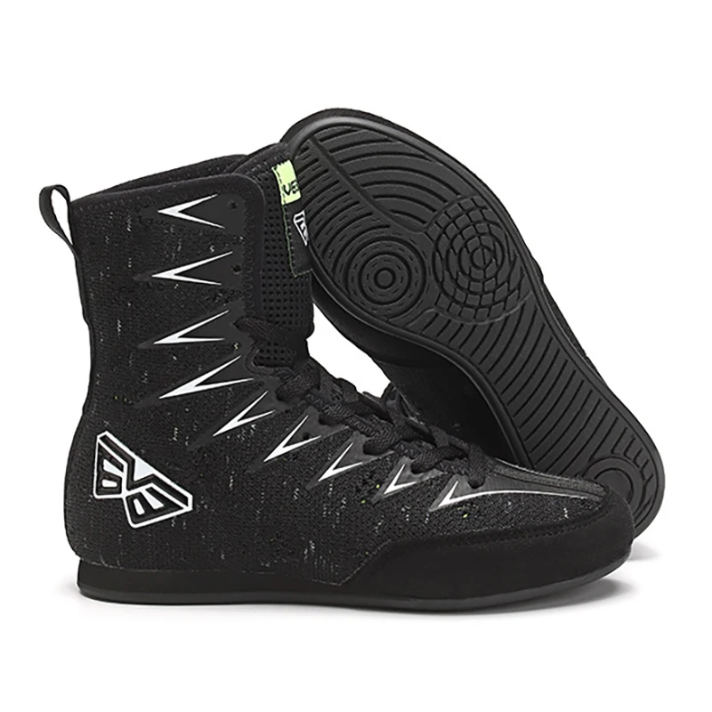 Martial Arts Shoes Wrestling Boots Brand V63 High tube Boxing shoes for Children Trainers sneakers Cow muscle Fighting shoe Breathable Wrestling shoes