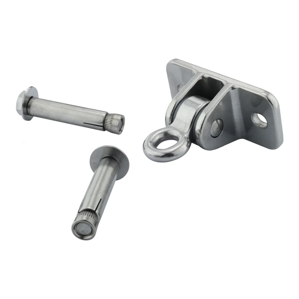 Ganci Da Soffitto In Acciaio Inox 304 - Set Da 4 Per Altalene, Yoga, Sacchi Da Boxe E Amache | Portata 900kg | Girevoli 360° - Foto 6