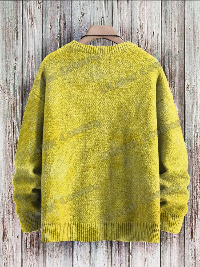 Retro Wellen & Retro Tinte Landschaft Malerei Muster 3d gedruckt Herren Strick pullover Winter lässig Strick pullover Pullover zzm76 – Detail 14
