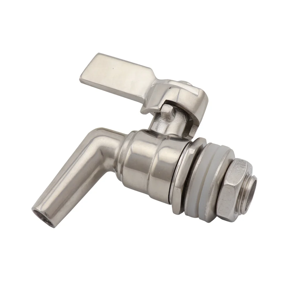 

Stainless Steel Beer Tap Beverage Bucket Spigot Tap 3/8" Homebrew Drain Valve 200PSI Pressure Sanitary Drink Faucet