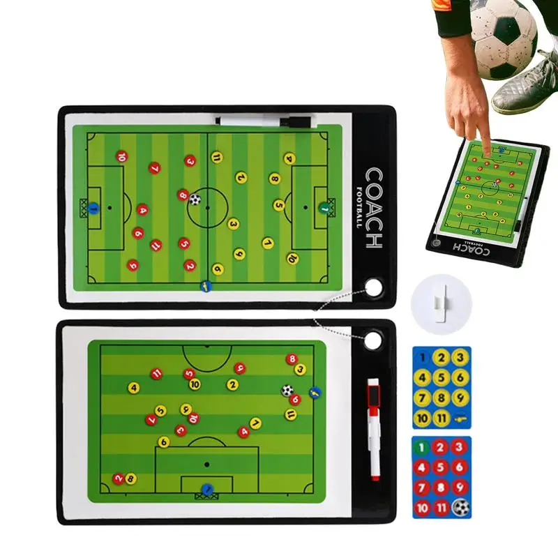 

Soccer Dry Erase Board Soccer Coaches Clipboard Board Kit Portable Football Coaching Board With Marker Pen Pen Holder Magnet