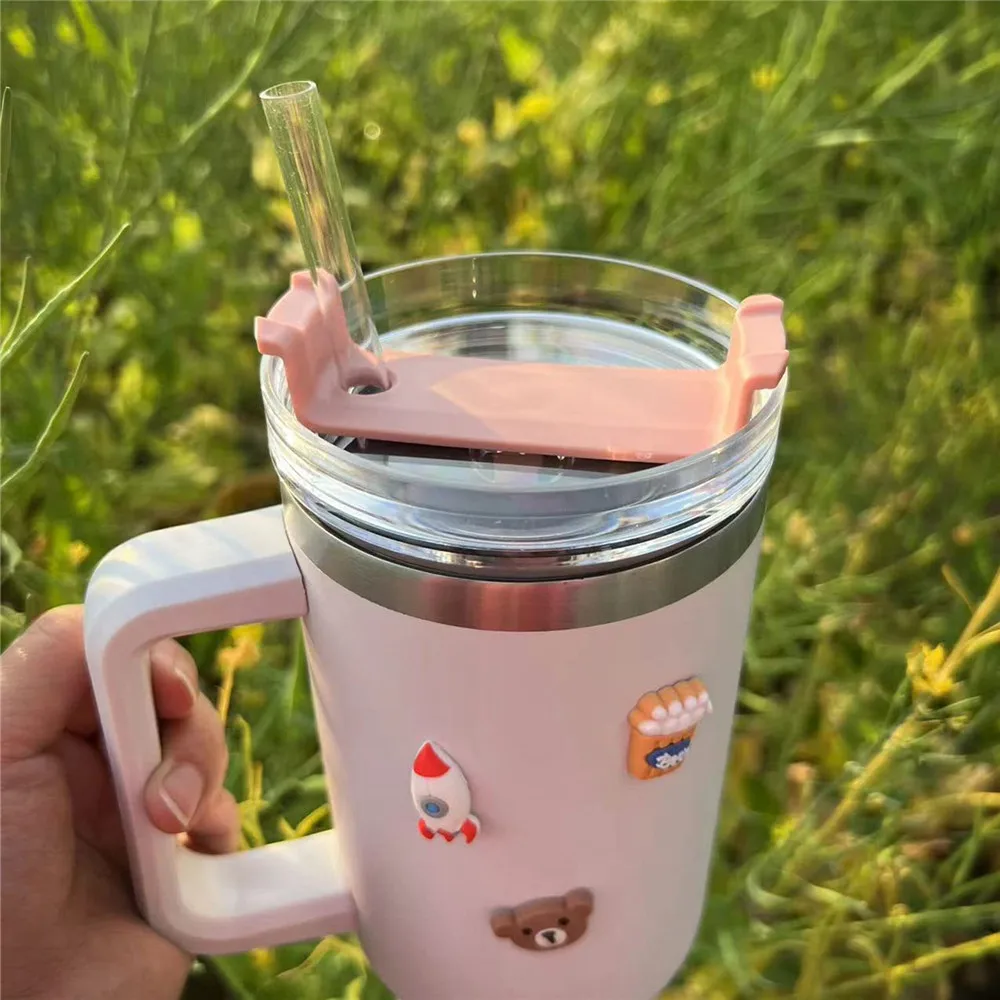 Description Picture 5 of item40 OZ Tumbler Lid Compatible for Stanley Straw Cap for 40oz Coffee Mug Cup Rotate 360 Degrees