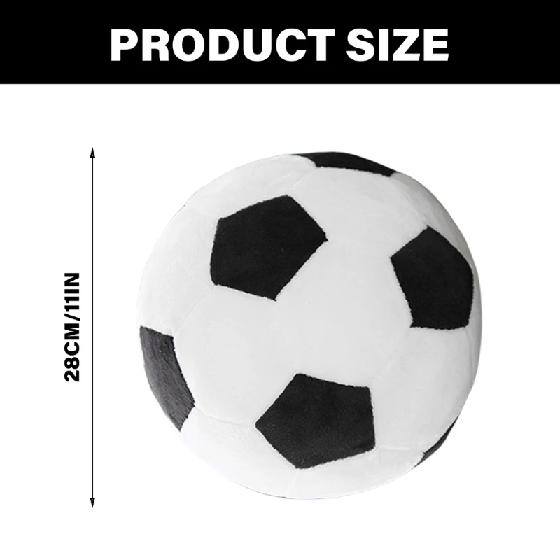 Football Shaped Cushion Soft Soccer Plush Toy Bedroom and Sofa Decoration for Kids and Adults