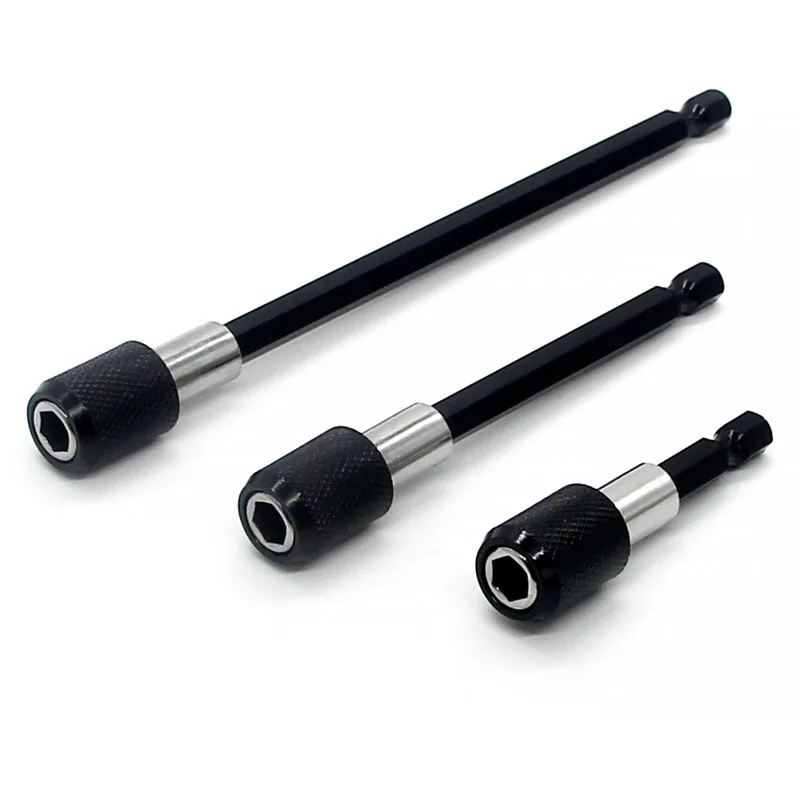 1/4 인치 육각 섕크 퀵 릴리스 스크루 드라이버 비트 홀더 연장 바 자기 비트 홀더 연장 60mm 100mm 150mm