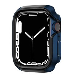 Premium Metal Watch Case with Soft Silicone Protector Cover for 42mm(S10) (Blue)
