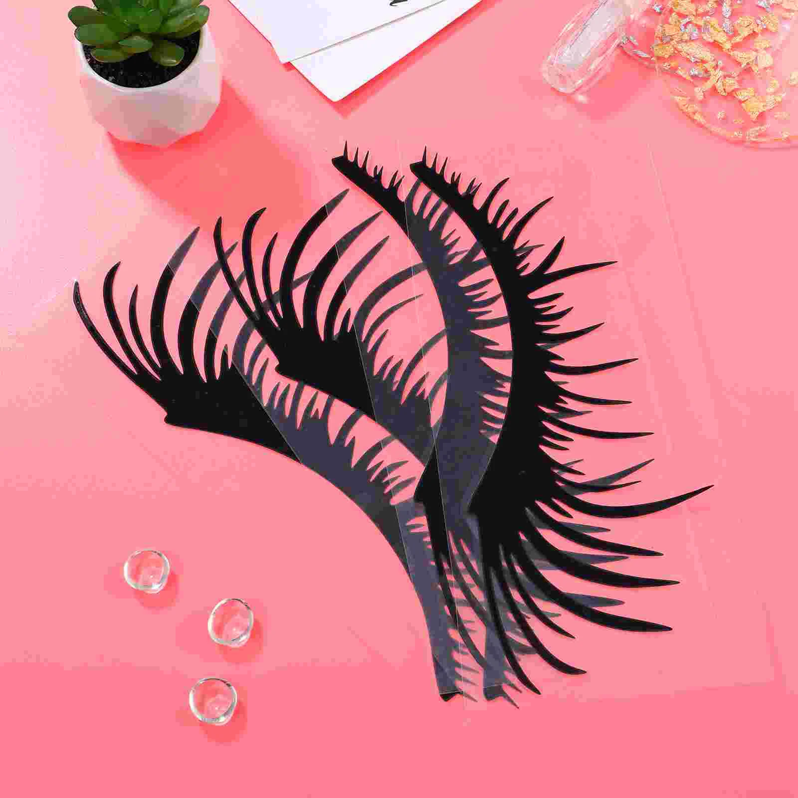 

Garneck 2 Pairs Eyelash Design Car Bumper Stickers Charming Car Body DIY Stickers Car Headlight Decorating Decals
