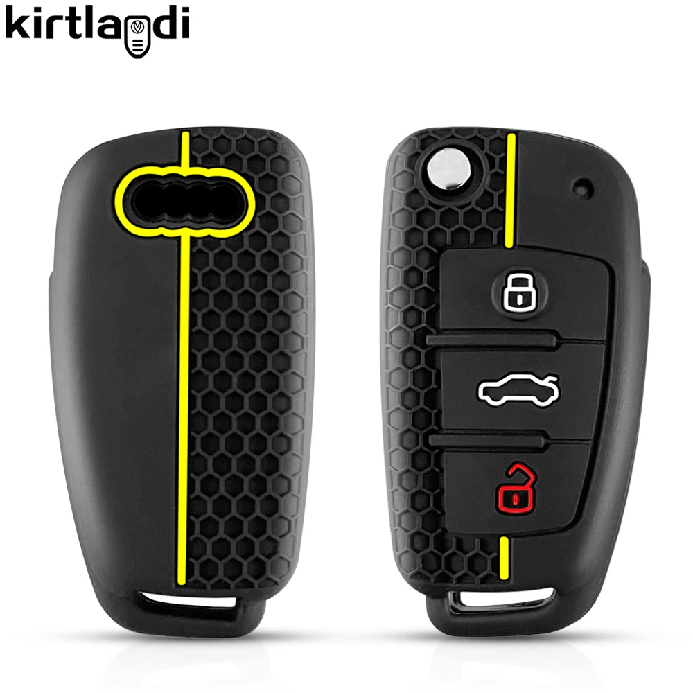 Premium Silicone Car Key Cover and Keychain - Protective Case