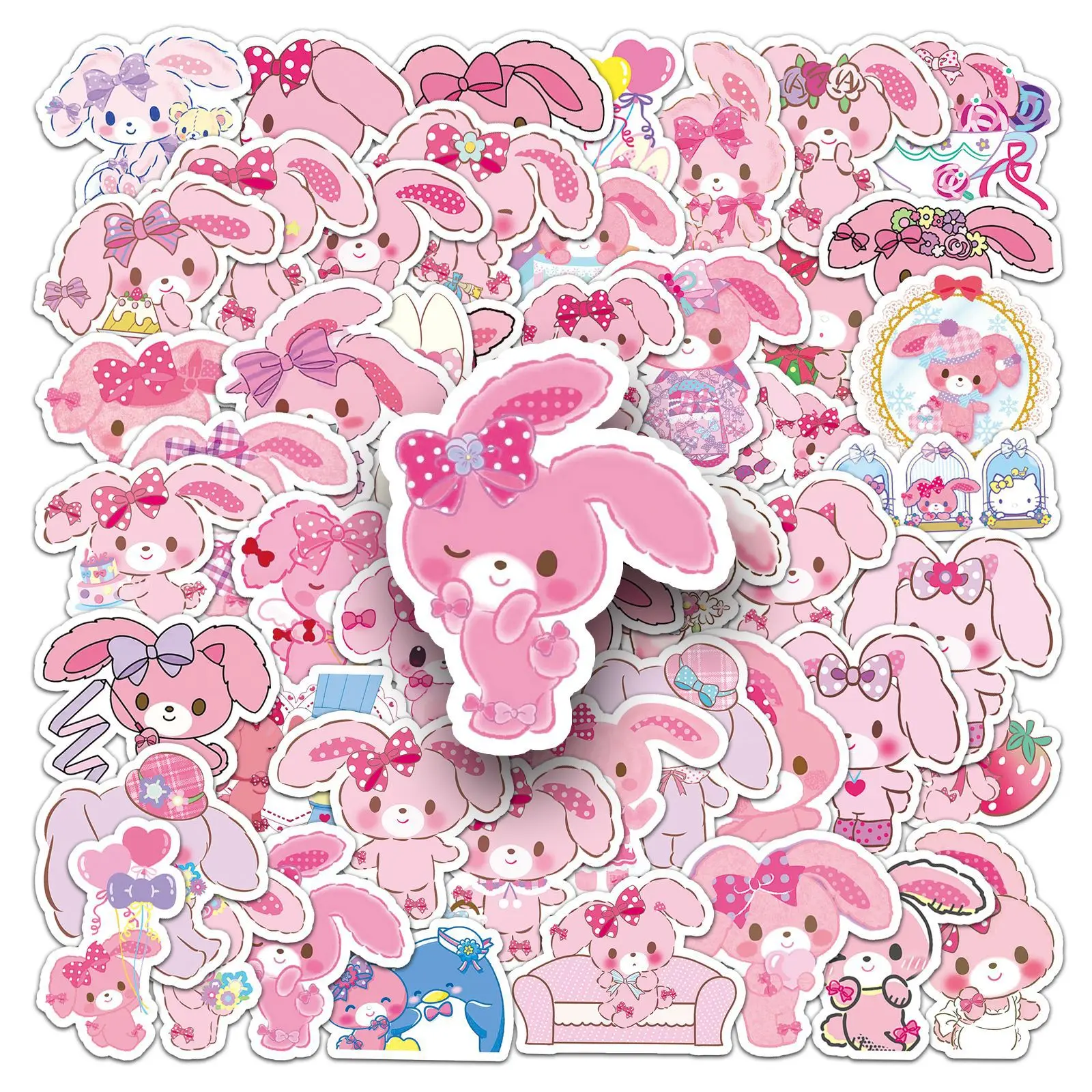 

50 шт. Sanrio Мультяшные подпрыгивающие наклейки для ноутбука и телефона для девочек