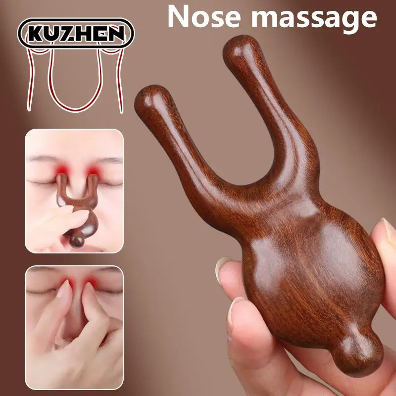 

1Pcs Face Scalp Gua Sha Massager Nose Shaper Natural Facial Wooden Sandalwood Wide Tooth Combs Massage Tool For Guasha Scraping