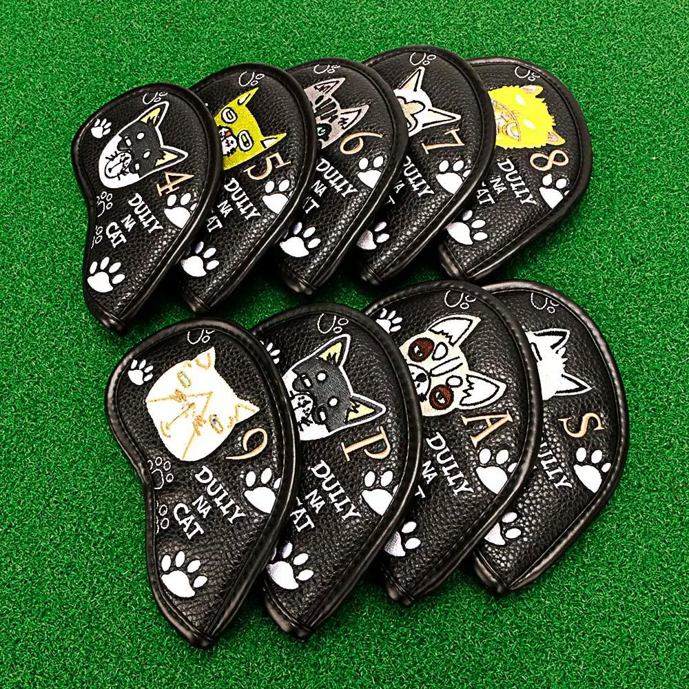 

Golf Putter Accessories Embroidery Golf Iron Covers Set Head Cover Golf Club Cover Golf Headcovers Golf Iron Headcover