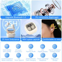 SK Small Headphones Wireless Bluetooth Headset Sport Sleeping Invisible Comfortable To Wear Bass Earbuds Earphone For All Phones 5