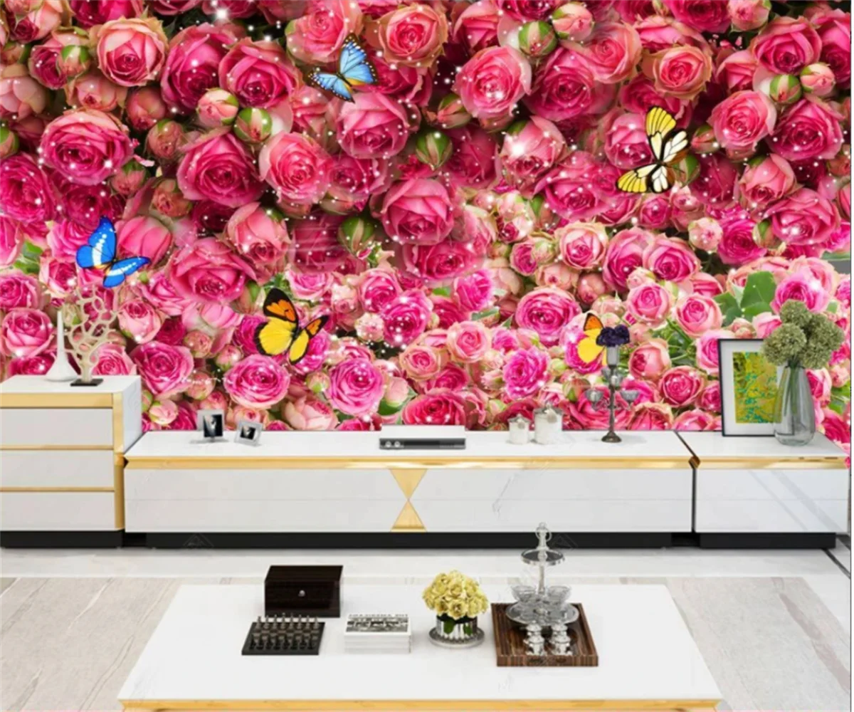 Carta da parati personalizzata foto fiore giardino marino fiori rose TV  sfondo murales soggiorno camera da letto decorazione della casa carta da  parati 3d - AliExpress, image size:1200x1000