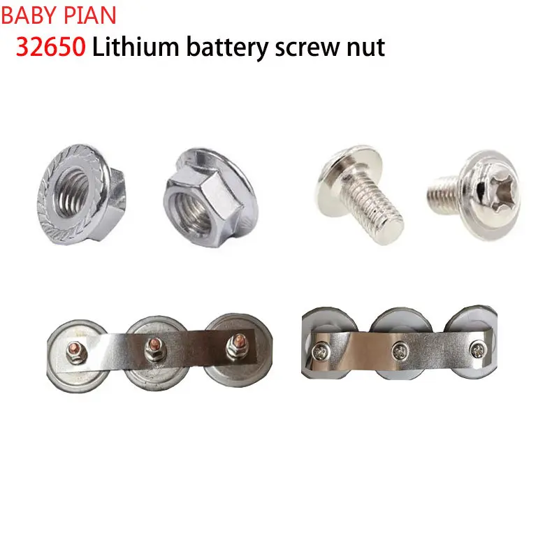 3265032700Lifepo4BatteryPackM4NickelplatedScrewNutSpacer