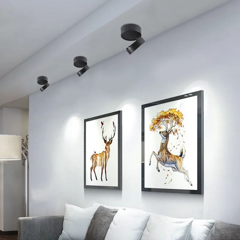 Dimmable Folding Rotating Spotlights 10W15W Adjustable Angle Home Led Ceiling Lights Shop Commercial 110V220V Cob Ceiling Lights